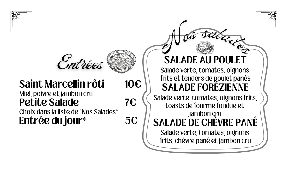 La carte du relais du chatel
